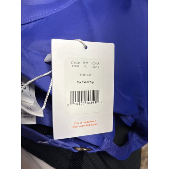 Andie NWT The Tahiti Bikini Top In Lapis Blue XL Beach Resort Vacation Swimwear - Picture 4 of 6